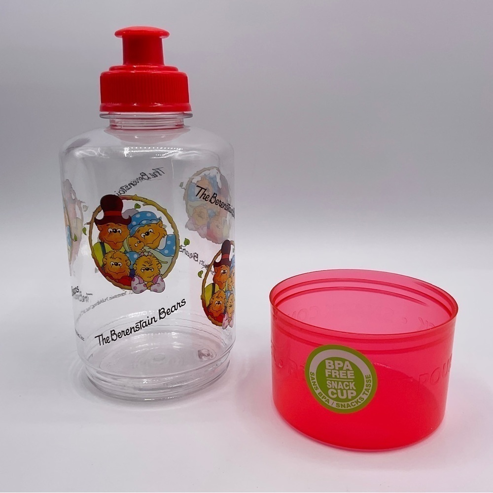 THE Berenstain Bears Water Bottle Sippy Pull Top BPA-FREE Kid Drink Snack 13 oz